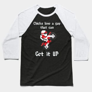 Get it up Excite Bike Red Baseball T-Shirt